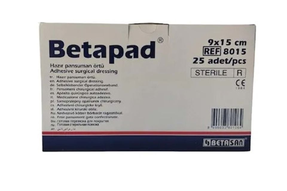 Betapad Şeffaf Poliüretan Pedli Pansuman Örtüsü 9X15Cm