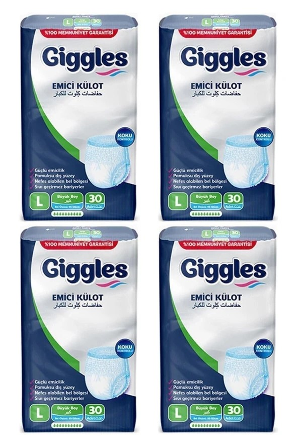 GİGGLES Yetişkin Emici Külot Large 30'lu