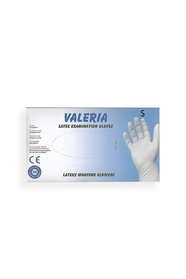 VALERIA Lateks Eldiven Medium Pudralı