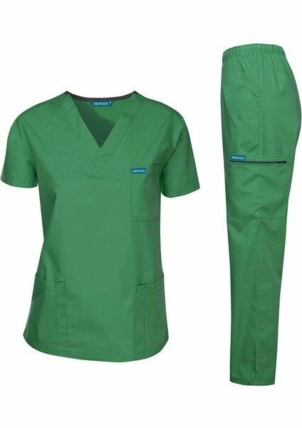 Kadın Cerrahi Üniforma Ameliyathane Yeşili Grey's Anatomy Yarasa Kol Alt Üst Takım