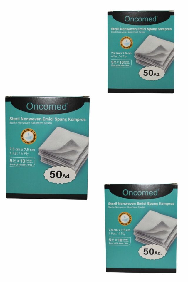 Gaz Kompres Steril NonWoven 150 adet 7,cm X 7,5cm